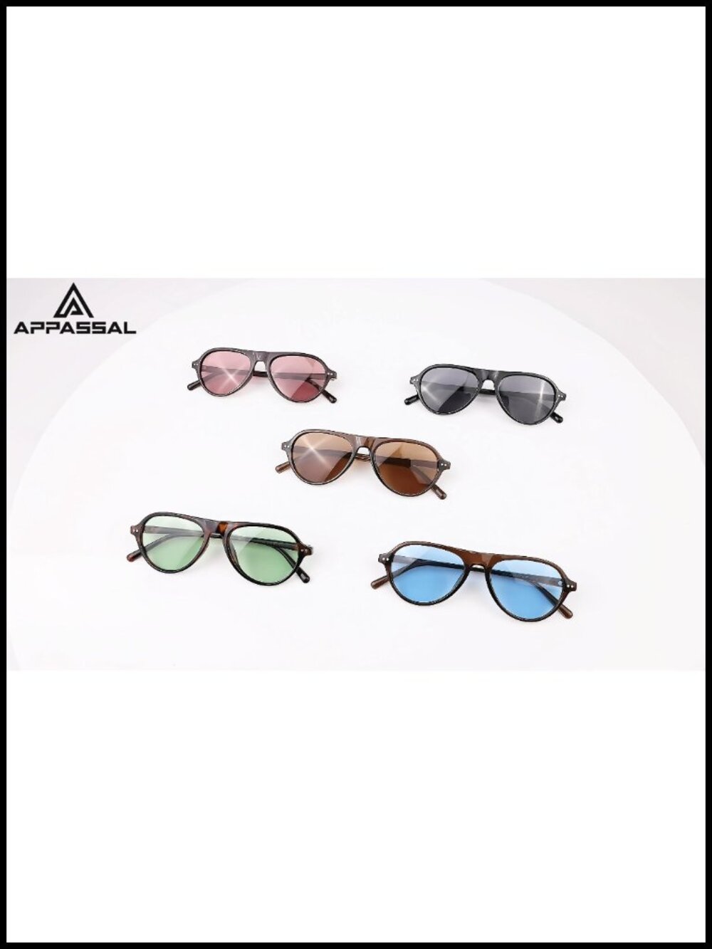 Retro Oval Aviator Sunglasses Polarized UV400 Lightweight Vintage Shades - Picture 6 of 6